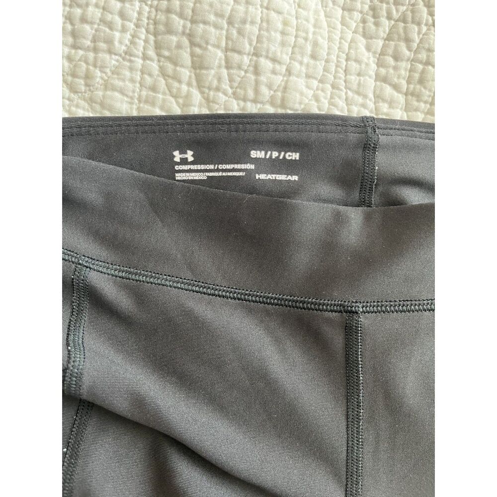 Under Armour Heat Gear Legging Pant Black Small Workout Gym Compression Fitness - Picture 3 of 6